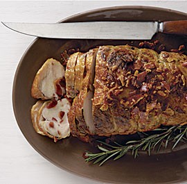 Roast turkey breast, porchetta style