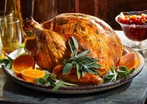 Roast turkey with citrus and sage