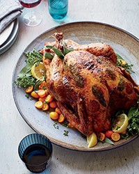 Roast turkey with pepperoni