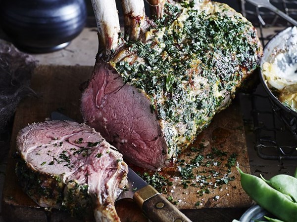 Roast veal rack with celeriac & potato gratin