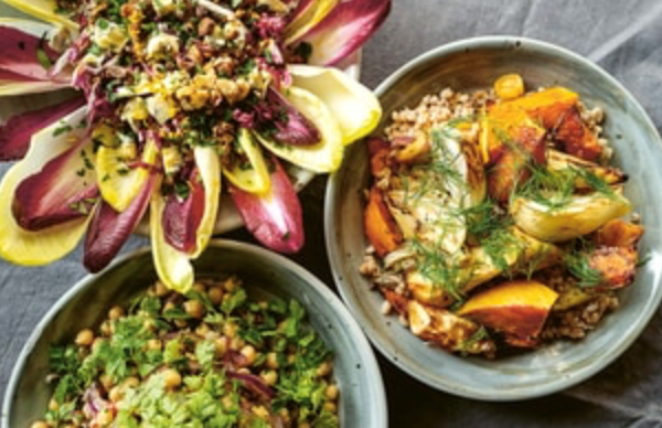 Roast veg and spelt salad