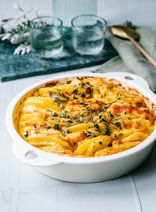Roast vegetable gratin