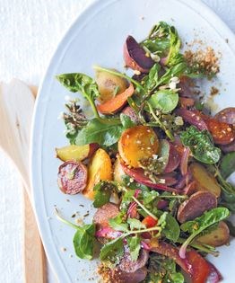Roast vegetable salad with dukkah