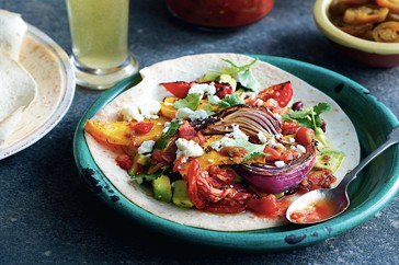 Roast vegetable tostadas
