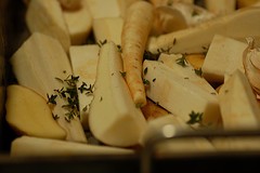 Roast white winter veg