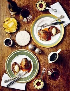 Roast Yorkshire grouse with all the trimmings