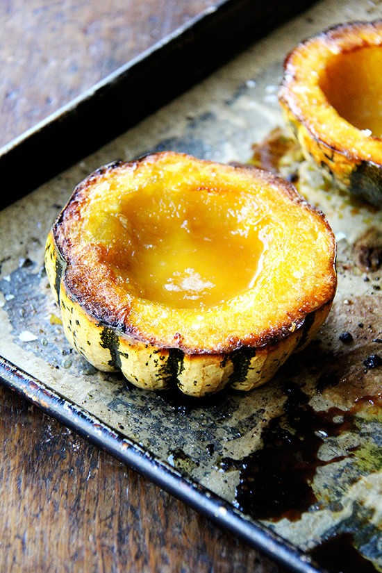 Roasted acorn squash with maple butter