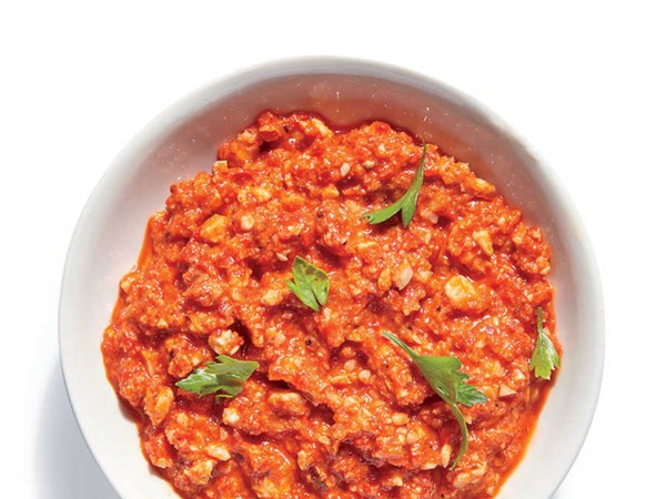 Roasted almond romesco