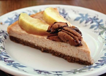 Roasted apple cheesecake