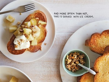 Roasted apple-honey toast