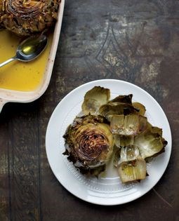 Roasted artichokes 