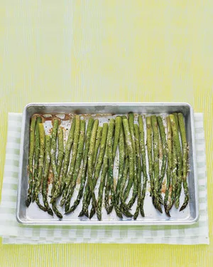 Roasted asparagus with Parmesan