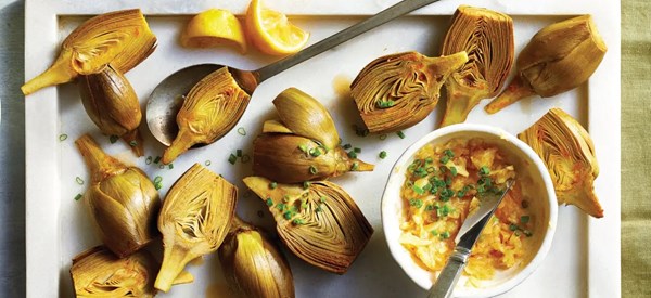 Roasted baby artichokes 