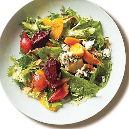 Roasted baby beets and blood orange salad with blue cheese