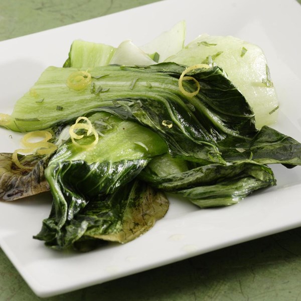 Roasted baby bok choy