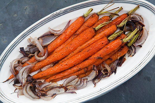 Roasted baby carrots