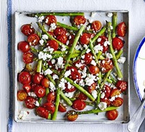 Roasted balsamic asparagus & cherry tomatoes