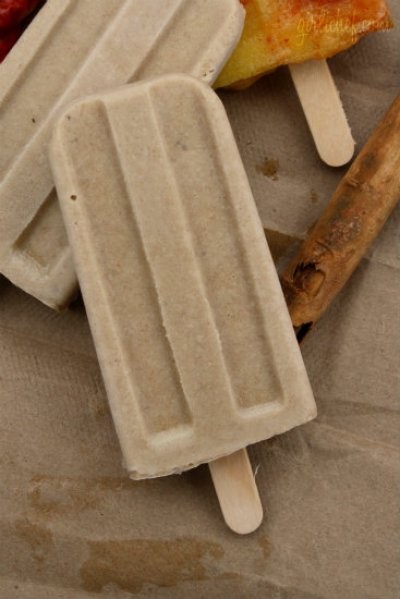 Roasted banana & cinnamon popsicles