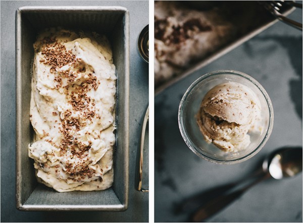 Roasted banana coconut ice cream