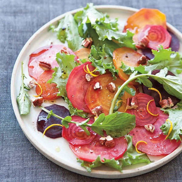 Roasted beet & curly endive salad with balsamic vinaigrette 