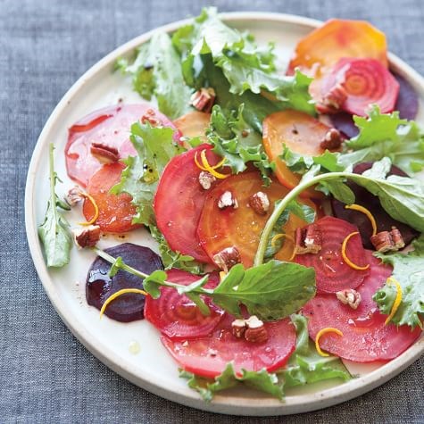 Roasted beet & curly endive salad with balsamic vinaigrette 