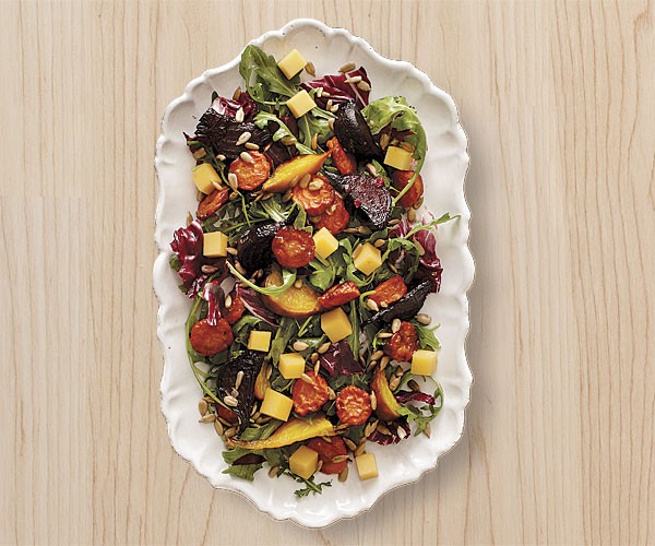 Roasted beet and carrot salad