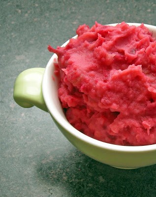 Roasted beet mashed potatoes