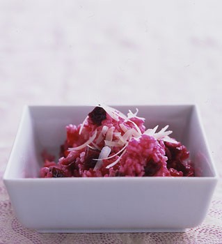 Roasted beet risotto