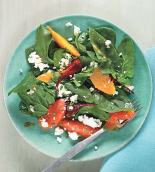 Roasted beets and citrus with feta