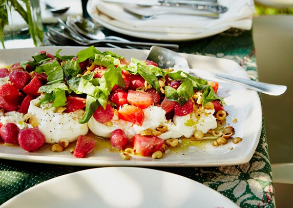 Roasted beets with hazelnut vinaigrette and burrata