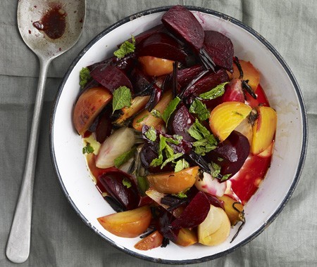 Roasted beets with mint [Bill Taibe]