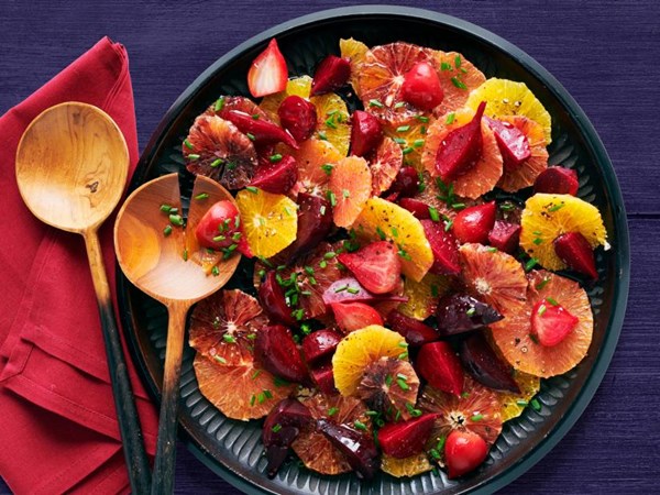 Roasted beets with oranges 