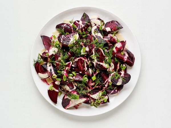 Roasted beets with tahini 