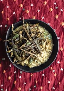 Roasted bhinda