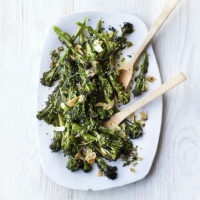 Roasted broccoli with mustard dressing