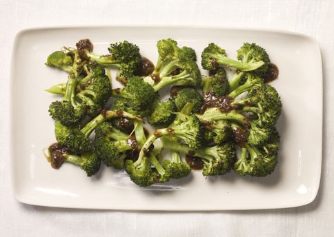 Roasted broccoli with raisin vinaigrette
