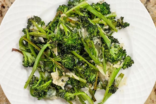 Roasted broccolini and cheddar