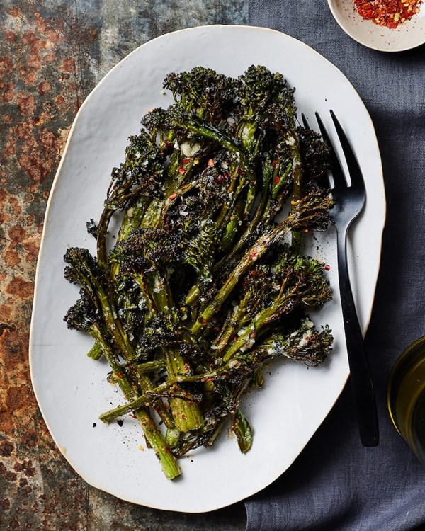 Roasted broccolini with lemon and garlic