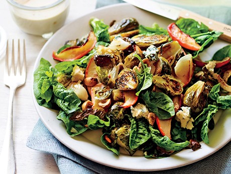 Roasted Brussels sprout and apple salad