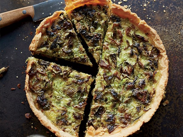Roasted Brussels sprout and Gruyère quiche [Billy Allin]