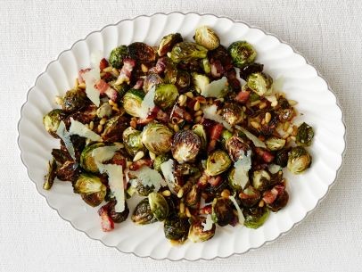 Roasted Brussels sprouts with bacon