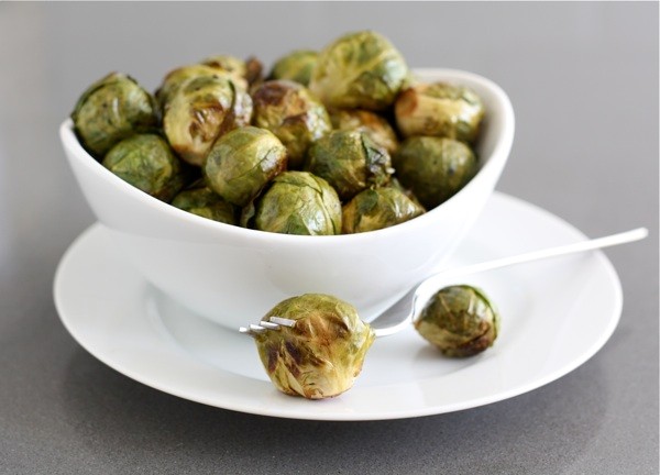 Roasted Brussels sprouts with balsamic vinegar