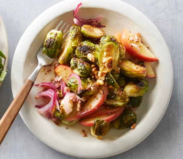Roasted Brussels sprouts with cider vinaigrette