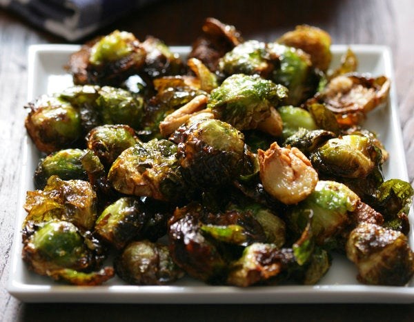 Roasted Brussels sprouts with garlic 