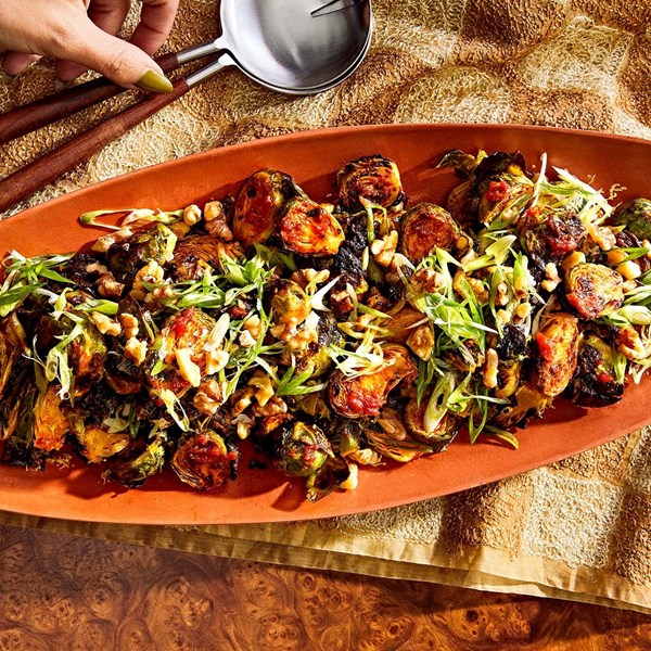 Roasted Brussels sprouts with gochujang brown butter [Peter Som]