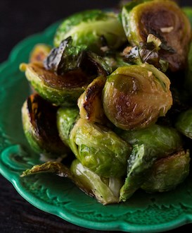 Roasted Brussels sprouts with maple syrup