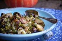 Roasted Brussels sprouts with orange butter sauce