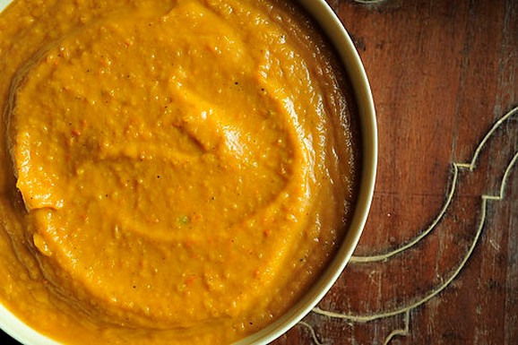 Roasted butternut squash coconut curry puree/soup