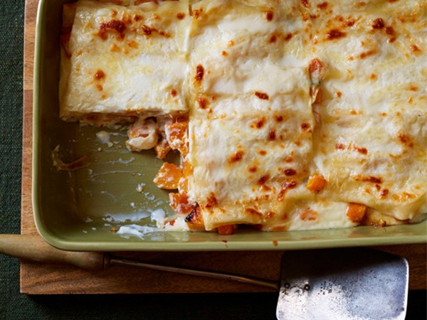 Roasted butternut squash lasagna