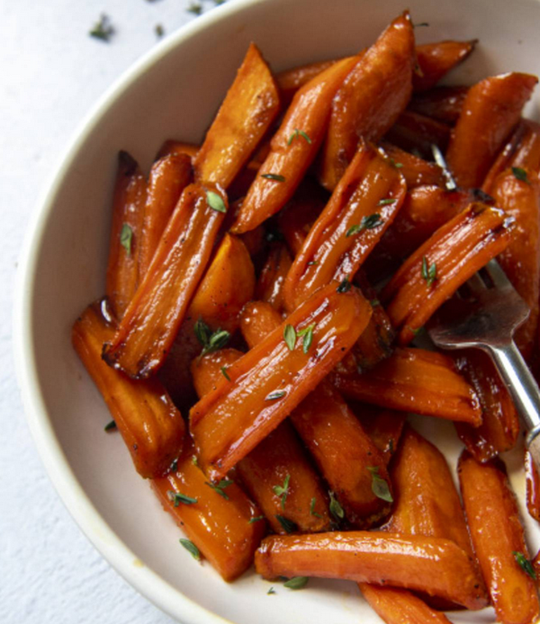 Roasted candied carrots